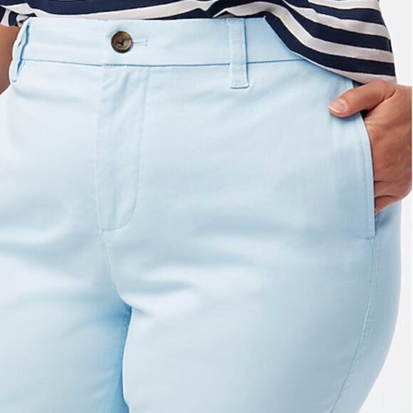 J. Crew Factory Petite high-rise girlfriend chino pant size 2P NWT Blue Breeze - Picture 4 of 13